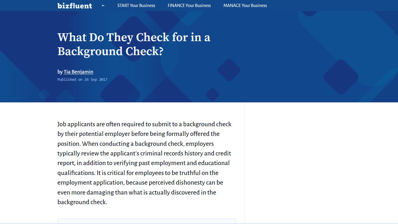 What Do They Check for in a Background Check? | Bizfluent
