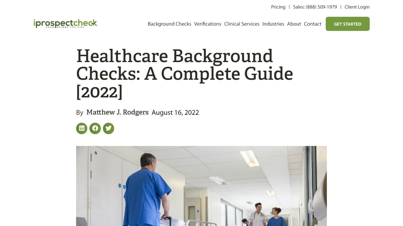 Healthcare Background Checks: A Complete Guide [2022] - iprospectcheck